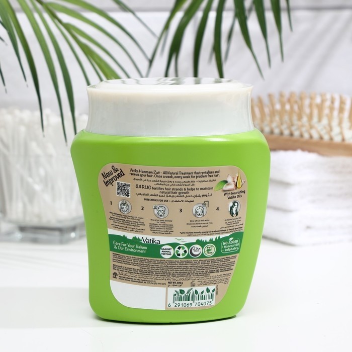 Маска для волос Dabur Vatika Garlic для ломких и выпадающих волос, 500 г