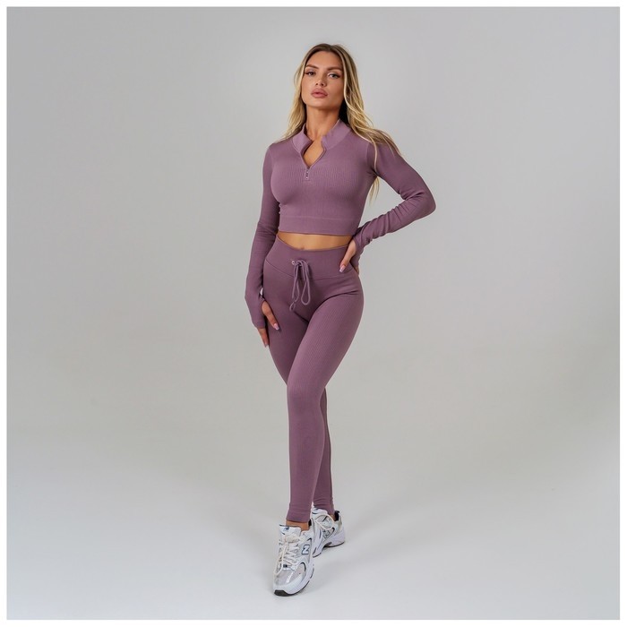 Легинсы спортивные ONLYTOP, р. S, цвет лиловый