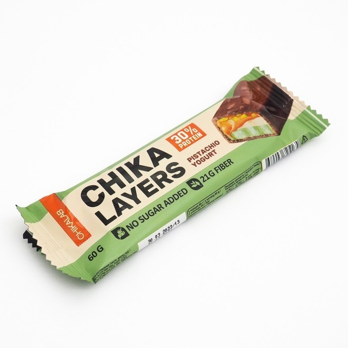 LAYERS Батончик глазированный "CHIKALAB" Фисташковый йогурт , 60 г