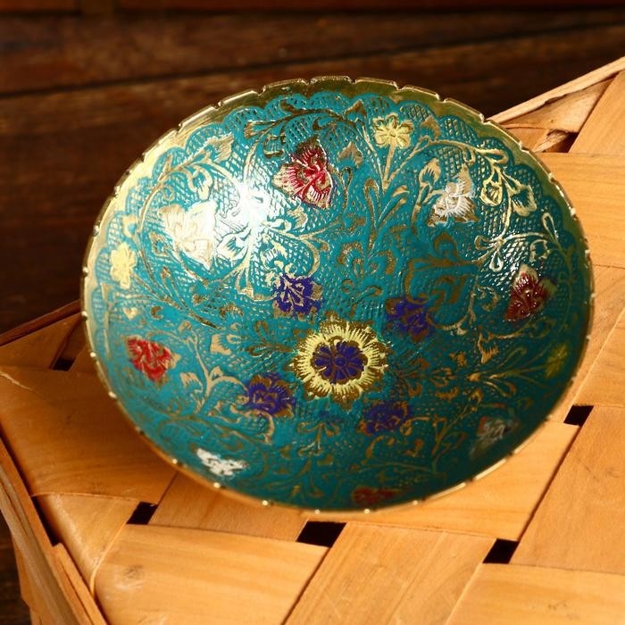Блюдце «Айша», 10.5×10.5×3.5 см, латунь