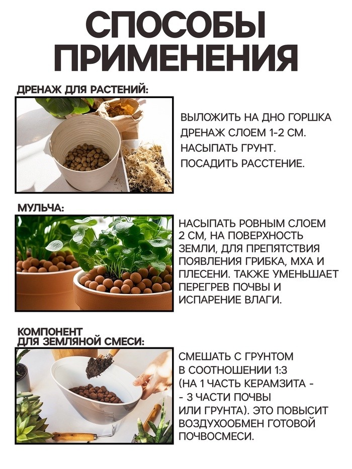 Дренаж Керамзит "Рецепты Дедушки Никиты" фр 10-20, 1 л