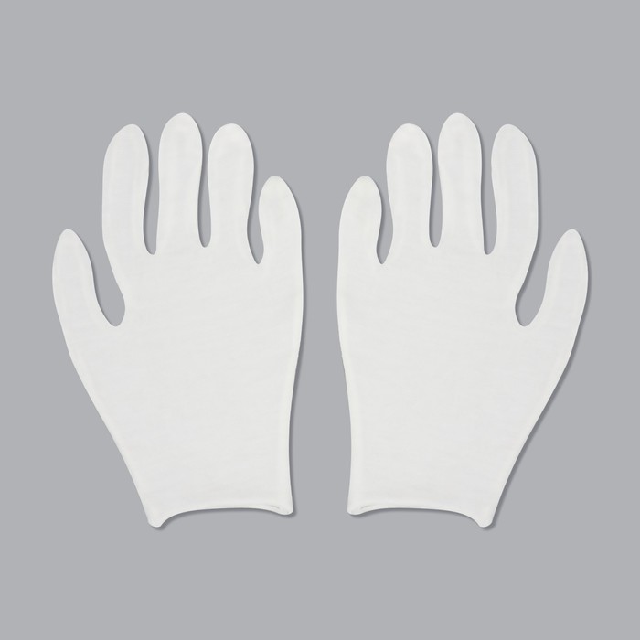 Перчатки хлопковые, пара, белые (Цена за 12 шт.)