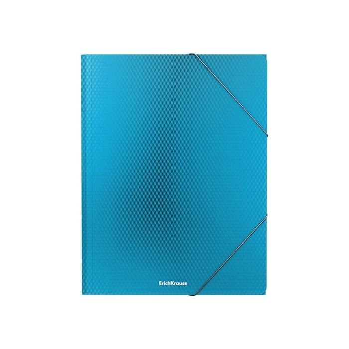 Папка на резинке А4, 500 мкм, ErichKrause Diagonal Vivid, до 300 листов, микс (Цена за 4 шт.)