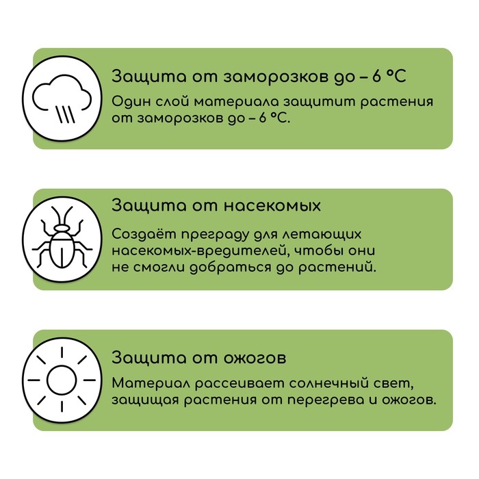 Материал укрывной, 10×3.2 м, плотность 80 г/м², спанбонд с УФ-стабилизатором, белый, Greengo, Эконом 30%