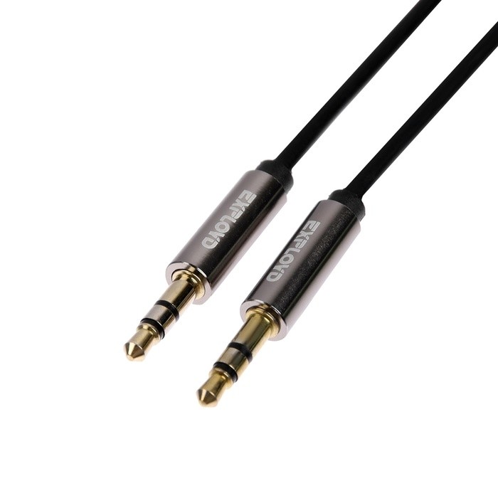 Кабель Exployd EX-K-476 Jack 3.5(м) - Jack 3.5(м),  для микро и наушников, 1 м, черный