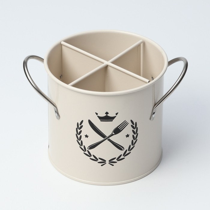 Подставка под столовые приборы Crown, h=13 см, белая