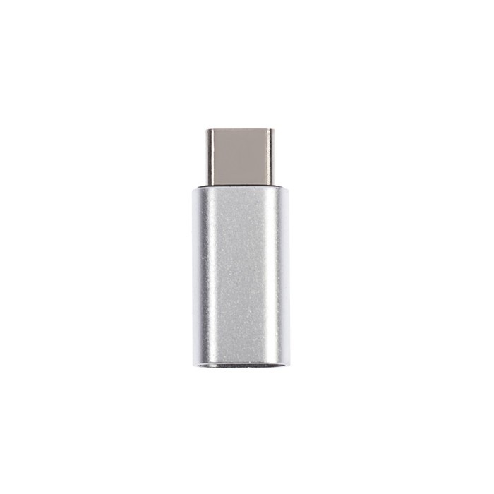 Переходник Luazon LE-017, с Lightning на Type-C, 1 шт, серебристый