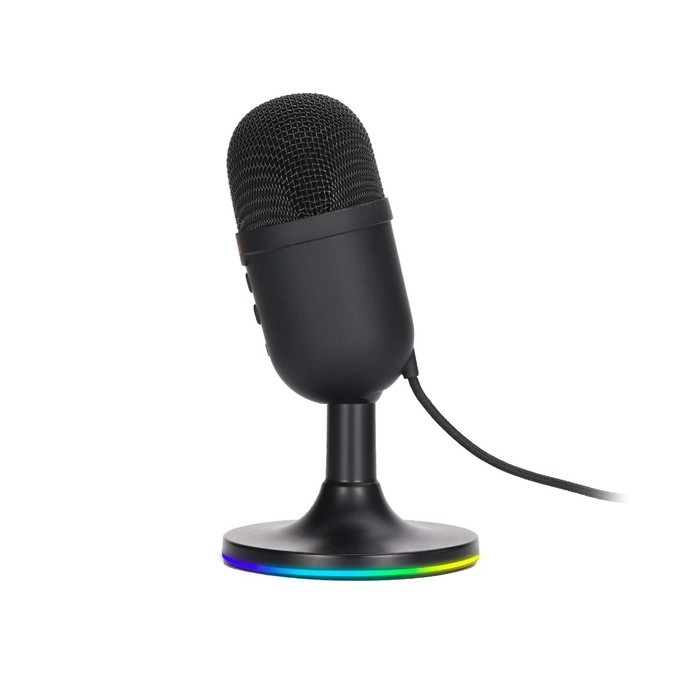 Микрофон Marvo MIC-06 BK, проводной, настольный, динамический, всенаправленный, AUX, кабель USB 1,8 м, чёрный
