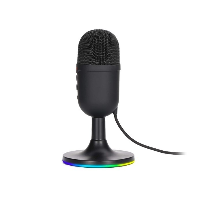 Микрофон Marvo MIC-06 BK, проводной, настольный, динамический, всенаправленный, AUX, кабель USB 1,8 м, чёрный