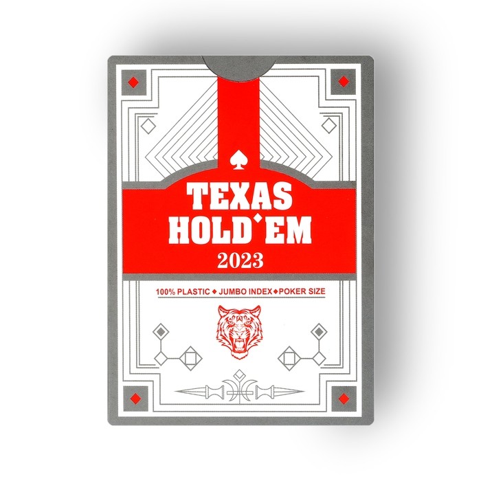 Карты игральные пластиковые «Texas Holdem», 8.8×6.3 см, красная рубашка