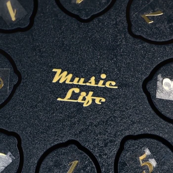 Глюкофон - музыкальный инструмент, Music Life, чёрный, 11.4 см, 8 лепестков