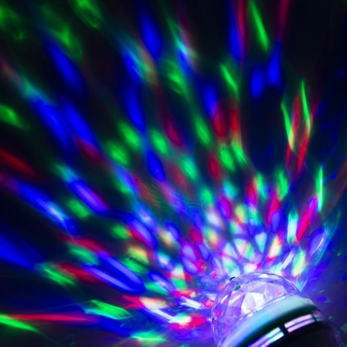 Лампа «Диско-шар», 8 см, Е27, свечение RGB