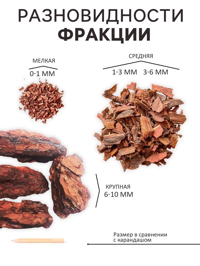 Кора лиственницы "Рецепты Дедушки Никиты" 10 л фр 3-6