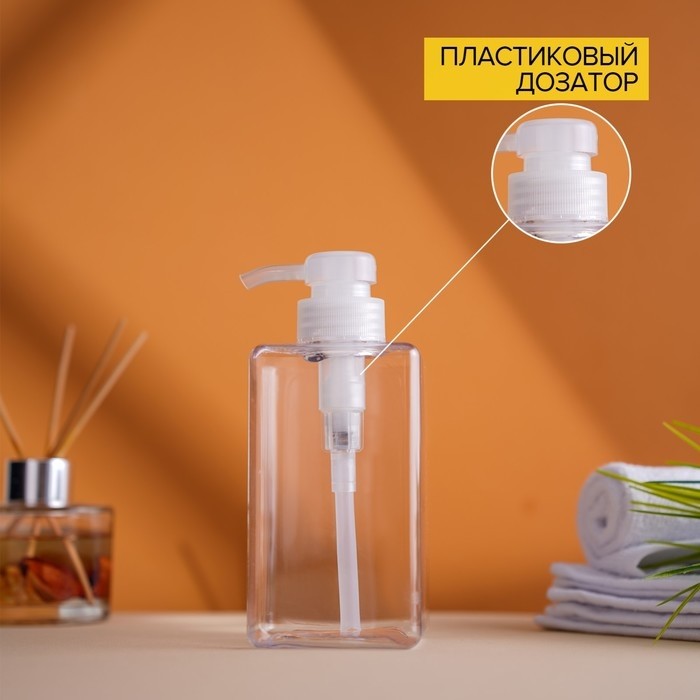 Дозатор для мыла Доляна, 500 мл, 6,5×15,5 см, прозрачный