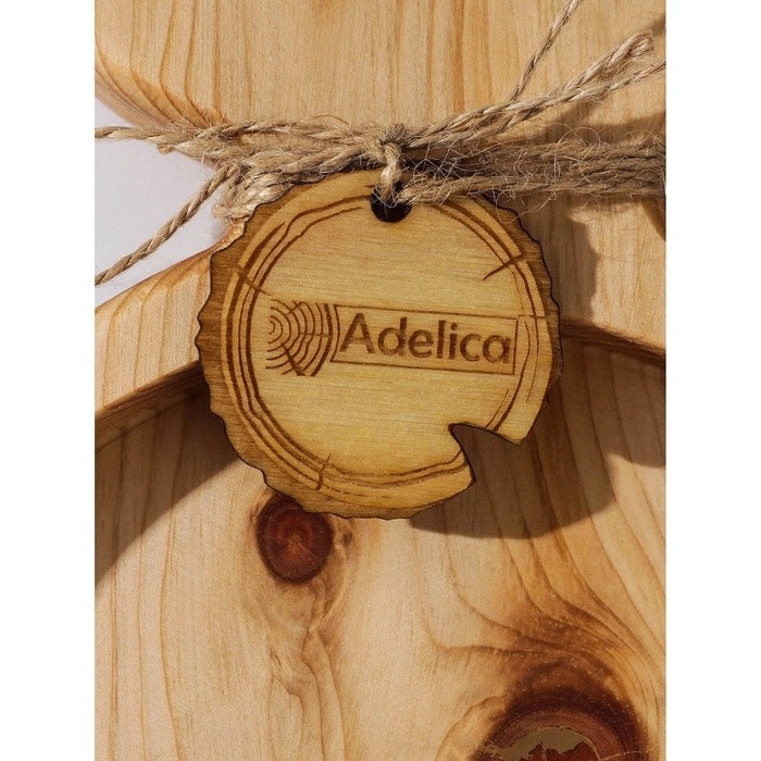 Доска разделочная деревянная авторская Adelica «Рога», 35×18×2,5 см, цельный массив кедра, цвет молочный