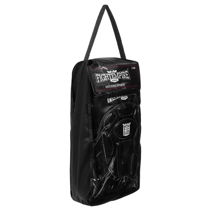 Перчатки боксёрские FIGHT EMPIRE, PREMIUM, чёрные, размер 10 oz