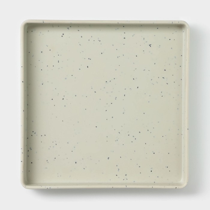 Блюдо сервировочное «Мрамор», 18.5×2.3 см, серое