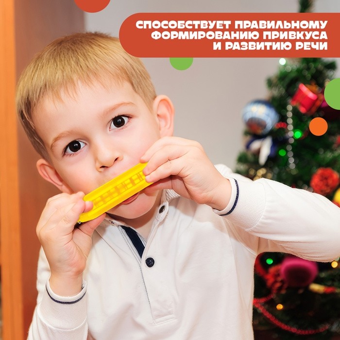 Губная гармошка,10 см, Чебурашка, МИКС