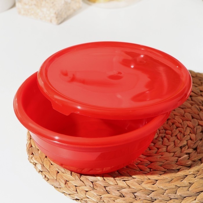 Миска с крышкой SparkPlast, 2.1 л, пластик, МИКС (Цена за 2 шт.)