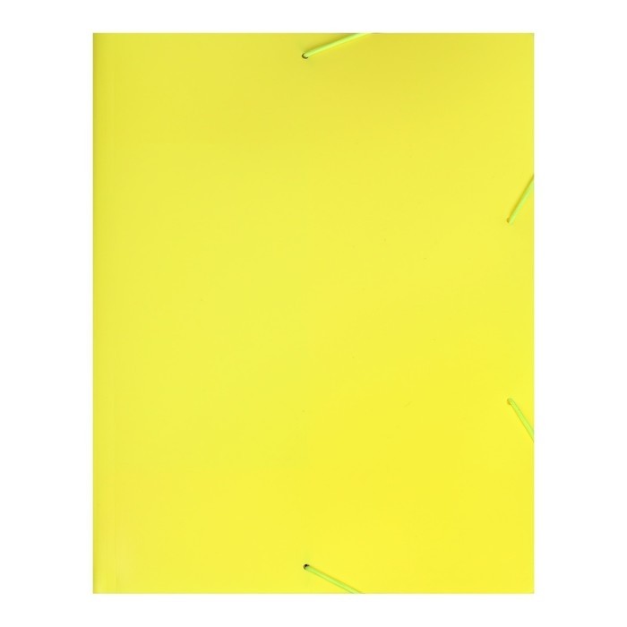 Папка на резинке А4, 500 мкм, Calligrata "Neon", корешок 30 мм, неоновая, жёлтая (Цена за 2 шт.)
