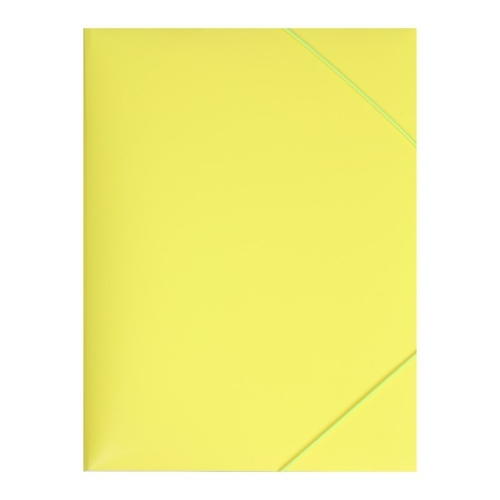 Папка на резинке А4, 500 мкм, Calligrata "Neon", корешок 30 мм, неоновая, жёлтая (Цена за 2 шт.)