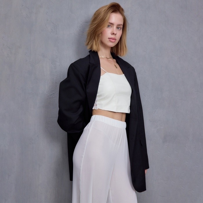Брюки женские MINAKU: Casual Collection, цвет белый