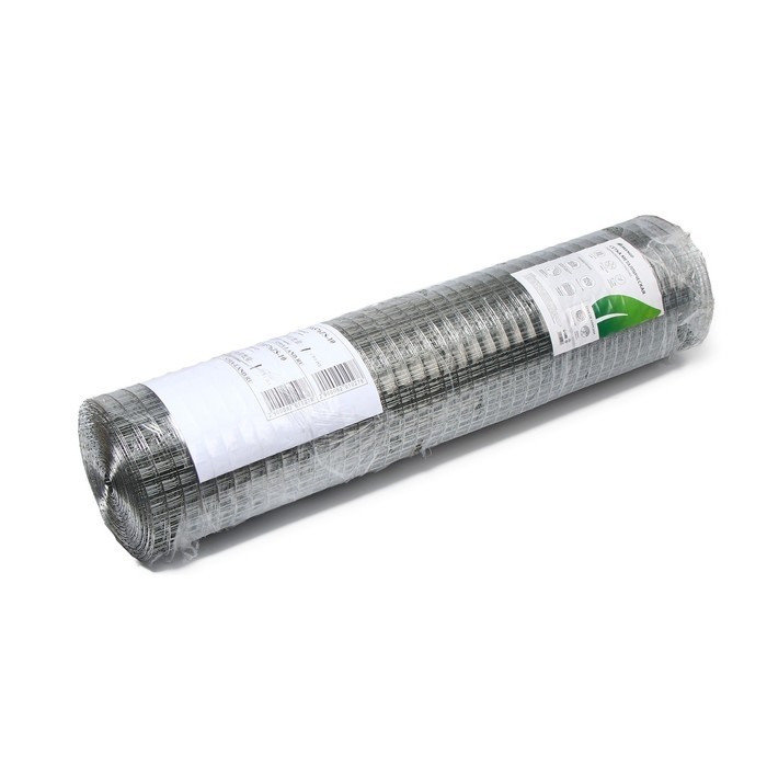Сетка оцинкованная, сварная, 25×1 м, ячейка 25×25 мм, d=1 мм, Greengo
