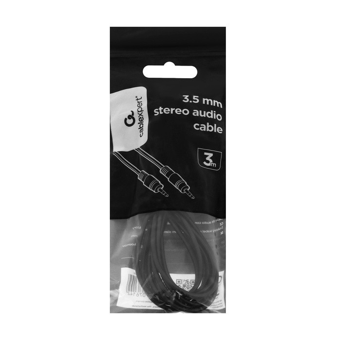 Кабель Cablexpert Jack, Jack 3.5(м) - Jack 3.5(м), для микрофонов и наушников, 3 м, черный