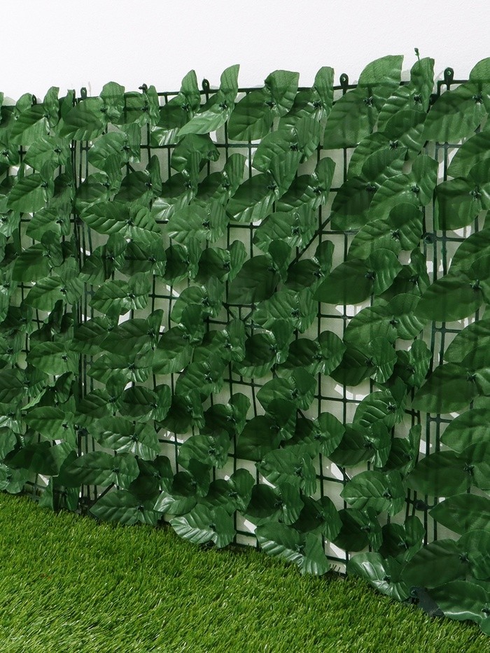 Изгородь декоративная, 50 × 300 см, «Листья удлинённые», Greengo