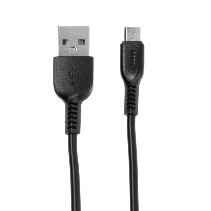 Кабель Hoco X13, microUSB - USB, 2.4 А, 1 м, PVC оплетка, чёрный
