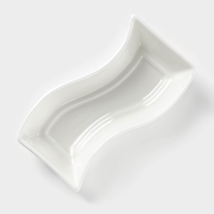 Блюдо фарфоровое Wilmax, 9,5×5,5 см, цвет белый