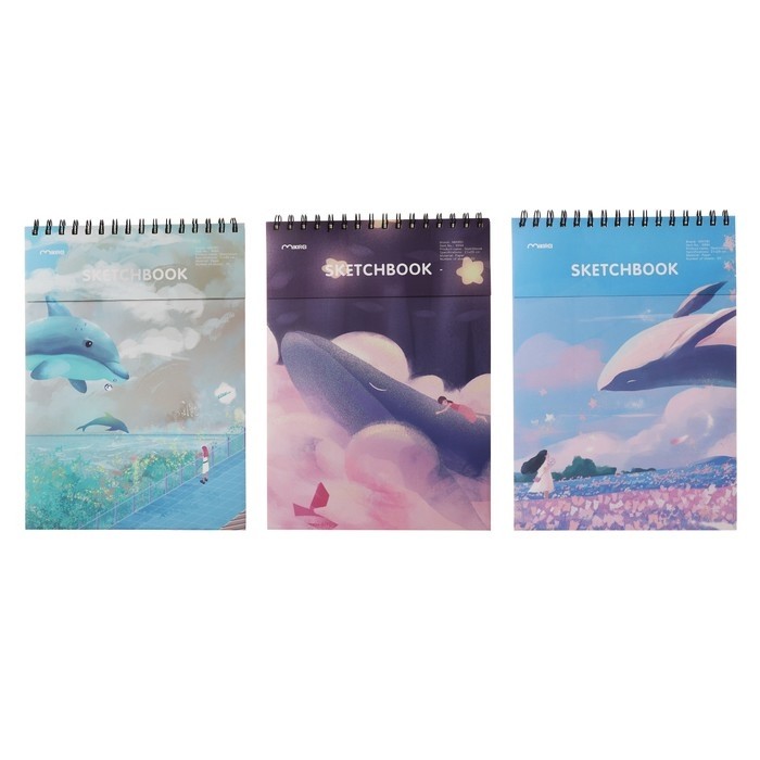 Скетчбук Calligrata, 30 листов, плотность130 г/м², жёсткая подложка, 21×29 см, МИКС
