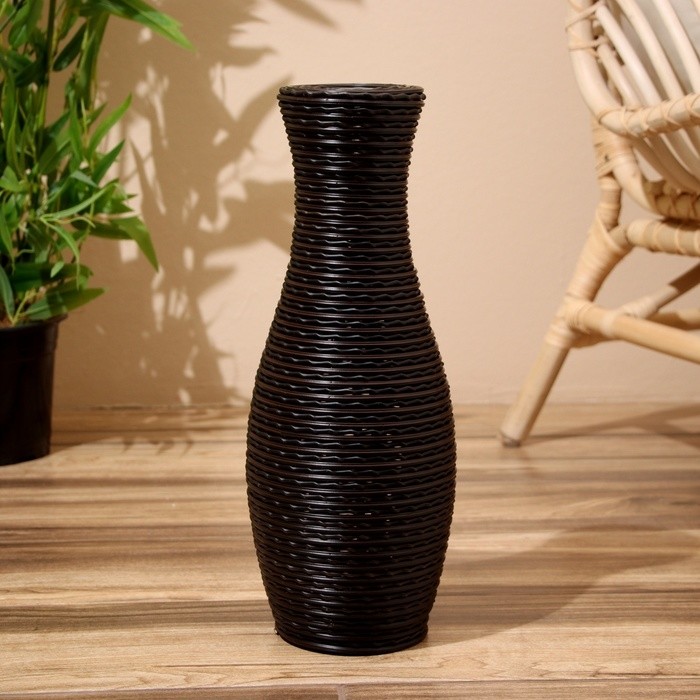 Ваза напольная, 14×14×41 см (+/- 2 см), плетёная