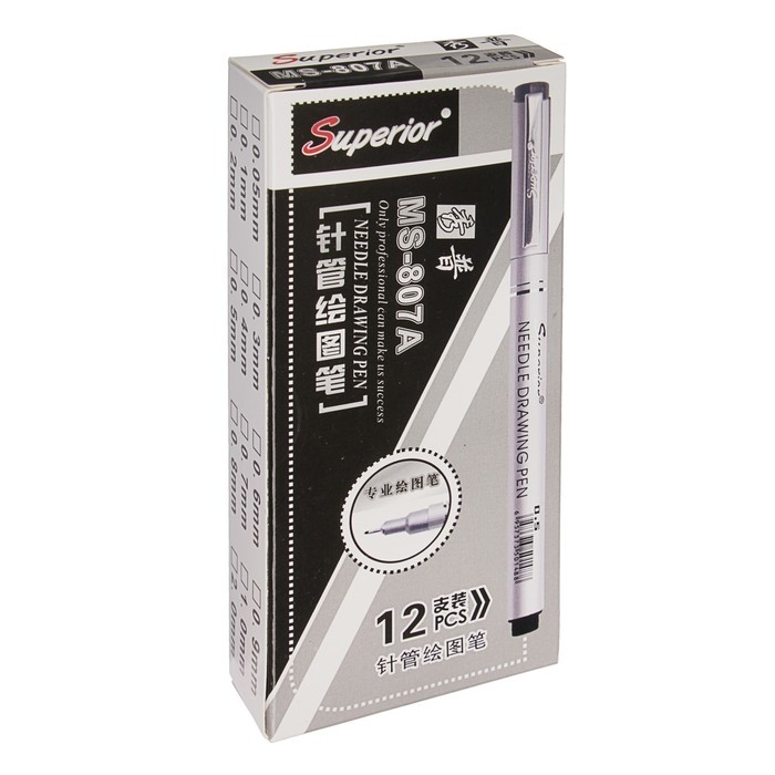 Линер Superior, 0.1 мм, чёрный (Цена за 12 шт.)