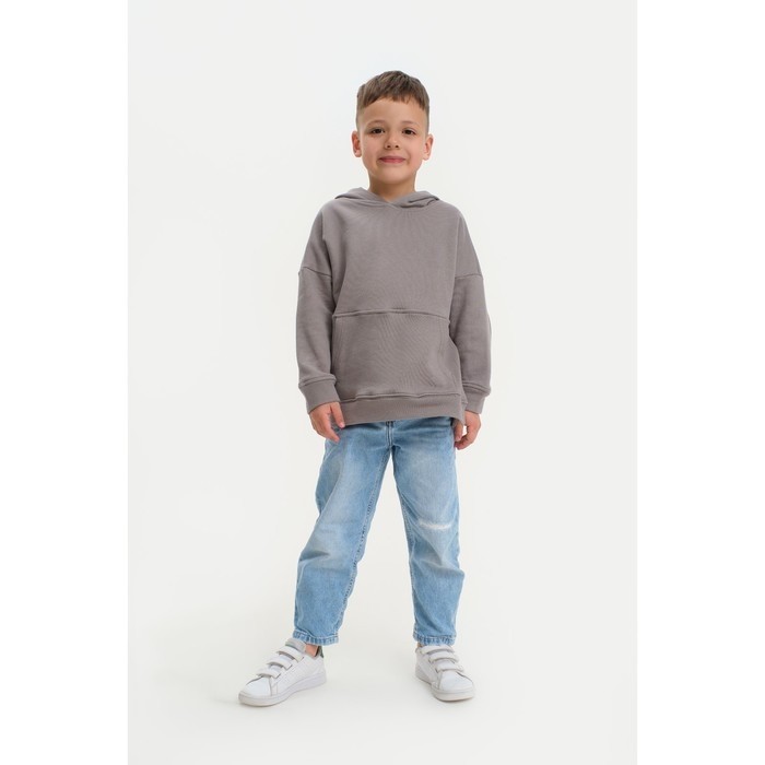 Худи детское KAFTAN Basic line, размер 30 (98-104 см), серое