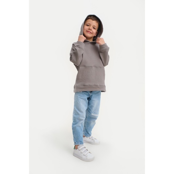 Худи детское KAFTAN Basic line, размер 30 (98-104 см), серое
