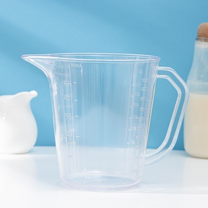 Мерная кружка Darel plastic, 1 л, пластик, прозрачный