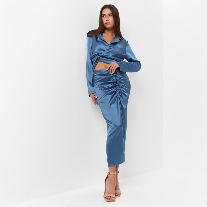 Юбка женская на кулиске MIST: Classic Collection р. 44, цвет синий
