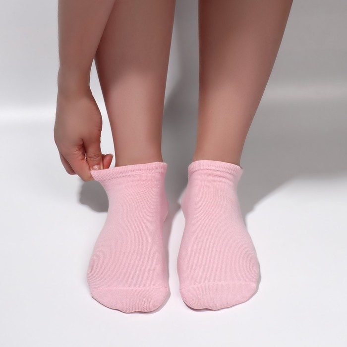 Носочки увлажняющие, с гелевыми вставками, ONE SIZE, нежно-розовые