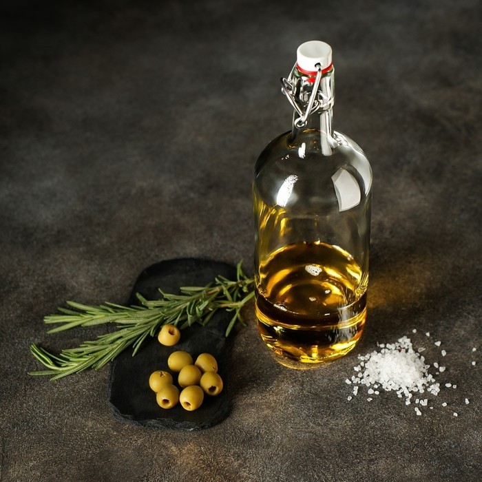 Бутылка бугельная с пробкой, 1 л, цвет прозрачный (Цена за 12 шт.)