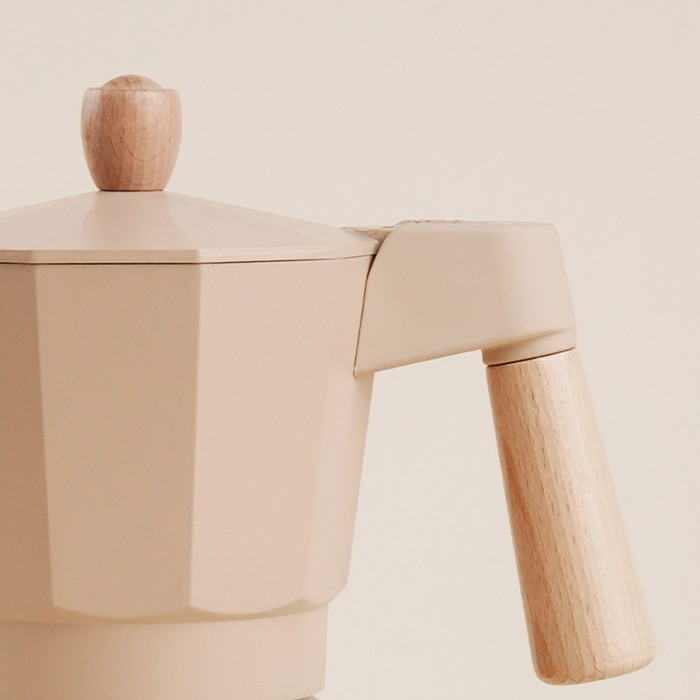 Кофеварка гейзерная SL Home «Ферамо», 300 мл, 11×15.5×20 см, бежевая