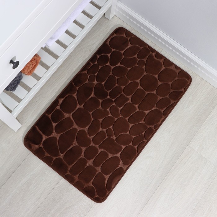 Коврик для ванной и туалета SAVANNA Memory foam, 50×80 см, коричневый