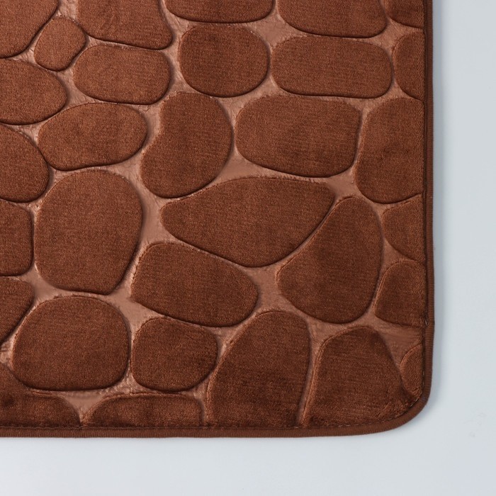 Коврик для ванной и туалета SAVANNA Memory foam, 50×80 см, коричневый