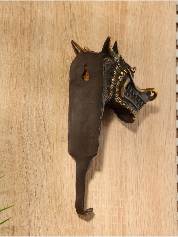 Крючок «Дракон», 16×5×9 см, бронза