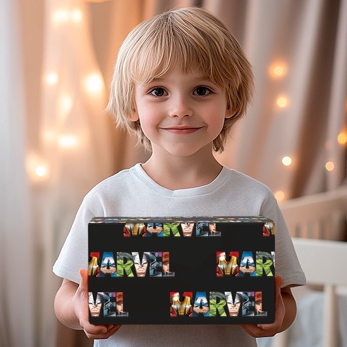 Бумага упаковочная, 70×100 см, 3 листа, Мстители, Человек-паук