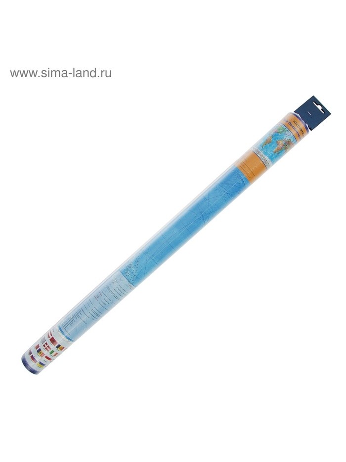 Географическая карта мира политическая, 101 х 66 см, 1:32 М