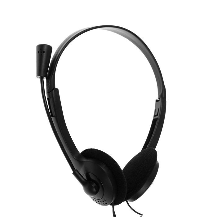 Наушники с микрофоном Luazon RX-13, накладные, кабель 2хJack 3.5 мм, 1.5 м, черные