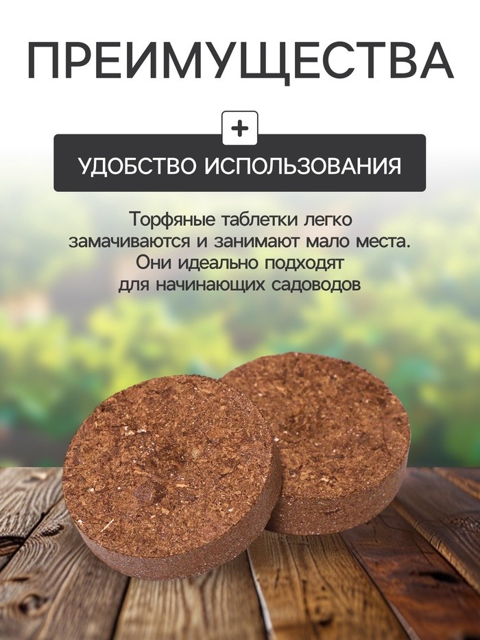 Набор для рассады: торфяная таблетка d=4.1 см, 12 шт., кассета на 12 ячеек по 40 мл, поддон 20.5×17 см, зелёный, пластик, Экоторф (Цена за 3 шт.)