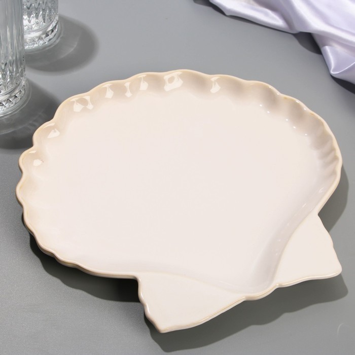 Блюдо керамическое «Морская ракушка», 27×25 см, Dolce Ceramo