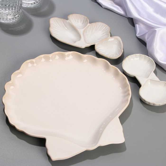 Блюдо керамическое «Морская ракушка», 27×25 см, Dolce Ceramo